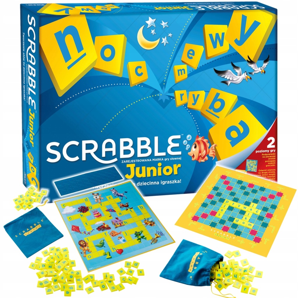 Mattel Gra planszowa logiczna SCRABBLE JUNIOR dla dzieci 6+