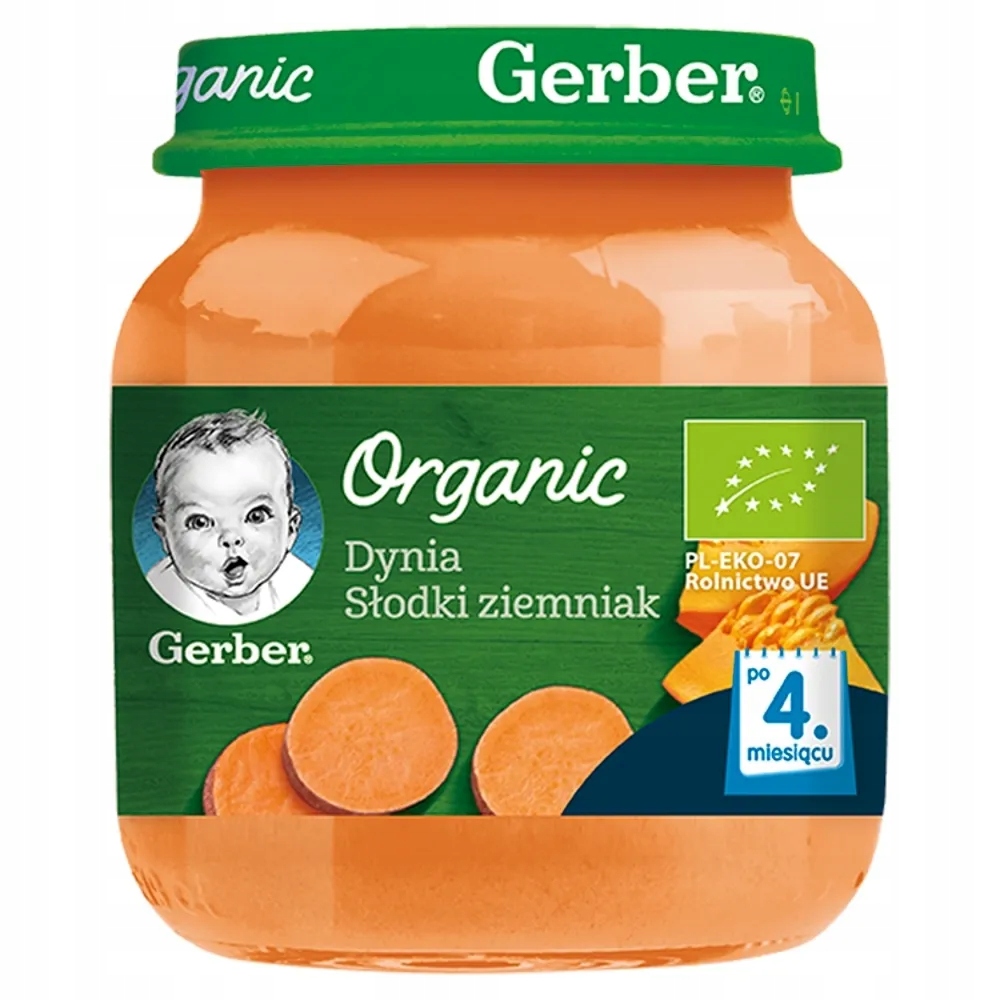 Gerber Organic Dynia słodki ziemniak dla niemowląt