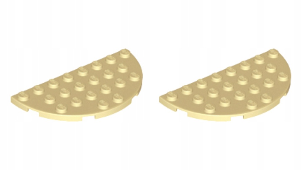 LEGO 22888 plate płytka 4x8 zaokrąglona Tan 2 szt. NOWE