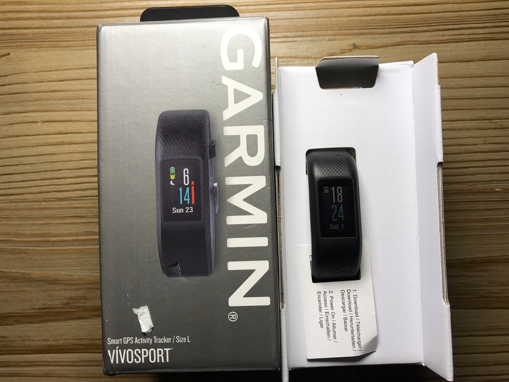 Garmin Vivosport opaska smart z GPS szary duży L