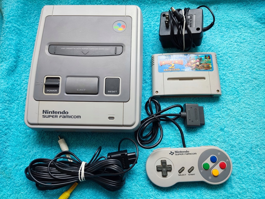 Konsola Super Famicom+pad+kable+Super Donkey Kong2