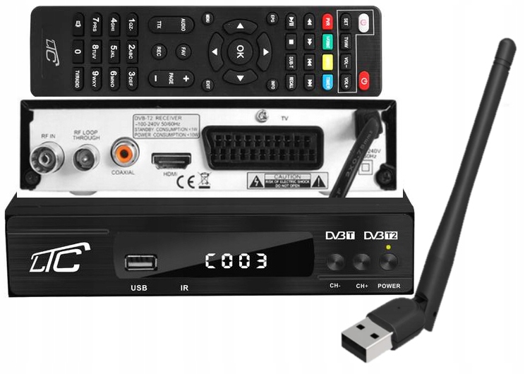 TUNER DEKODER DVBT2 TV NAZIEM HEVC H265 HDMI WIFI