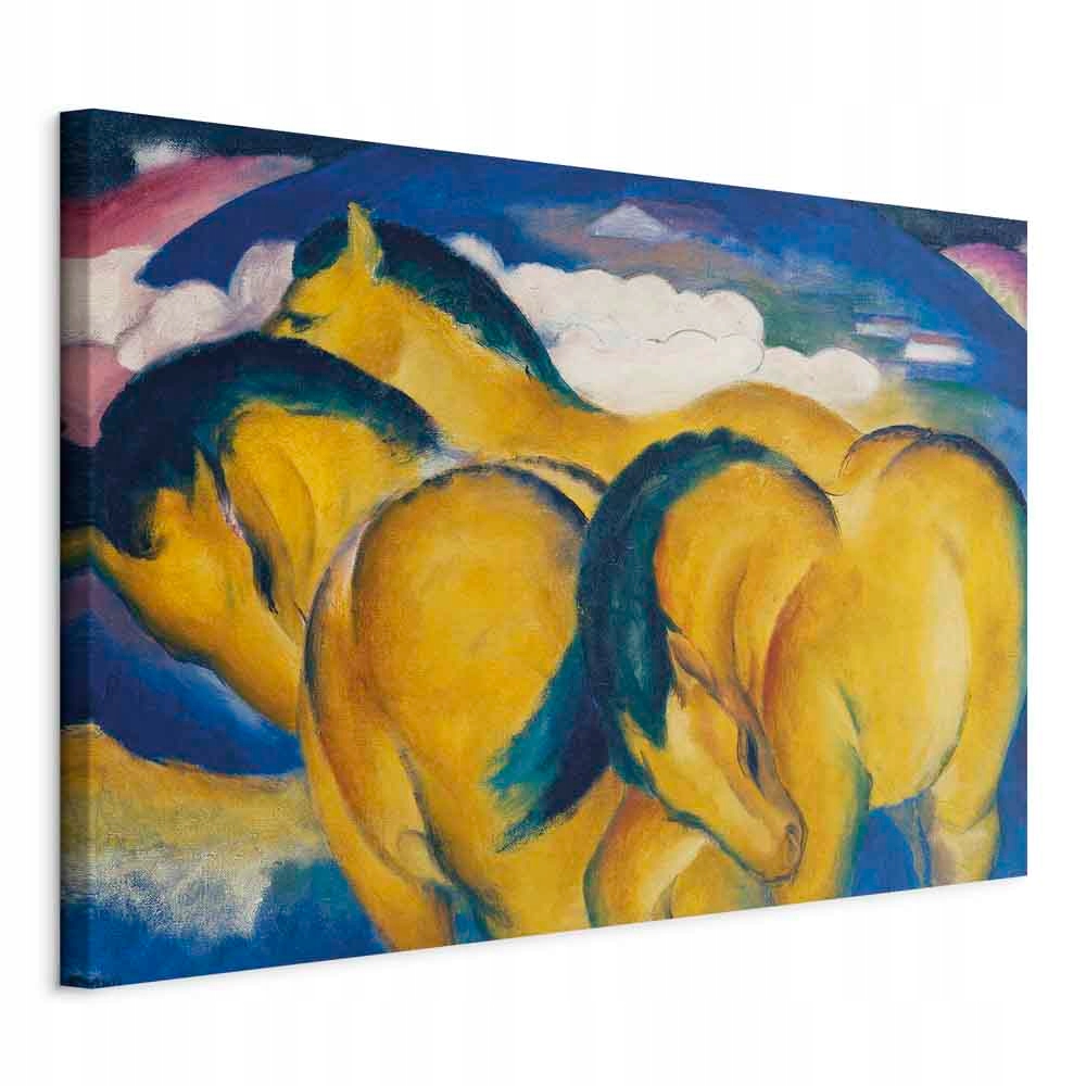 FRANZ MARC ŻÓŁTE KONIE KOŃ OBRAZ NA PŁÓTNIE ABSTRAKCJA BIURO SALON 60x40