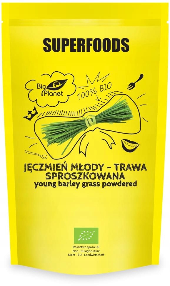 JĘCZMIEŃ MŁODY - TRAWA SPROSZKOWANA BIO 125 g - BIO PLANET