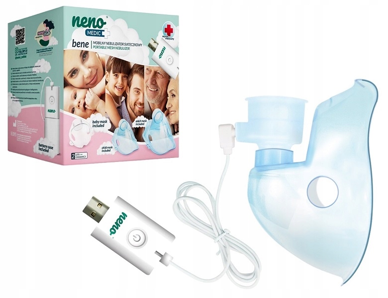 NENO BENE NEBULIZATOR INHALATOR RODZINNY 3 MASKI!