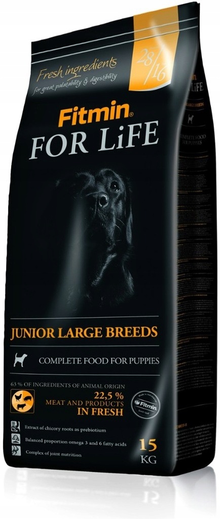 Fitmin Dog For Life Junior Large 15kg +2X Abart