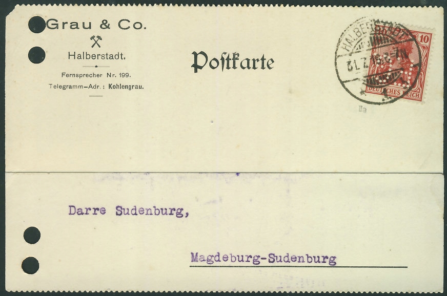 Halberstadt 1919 r - Grau Co. / dziurkowany
