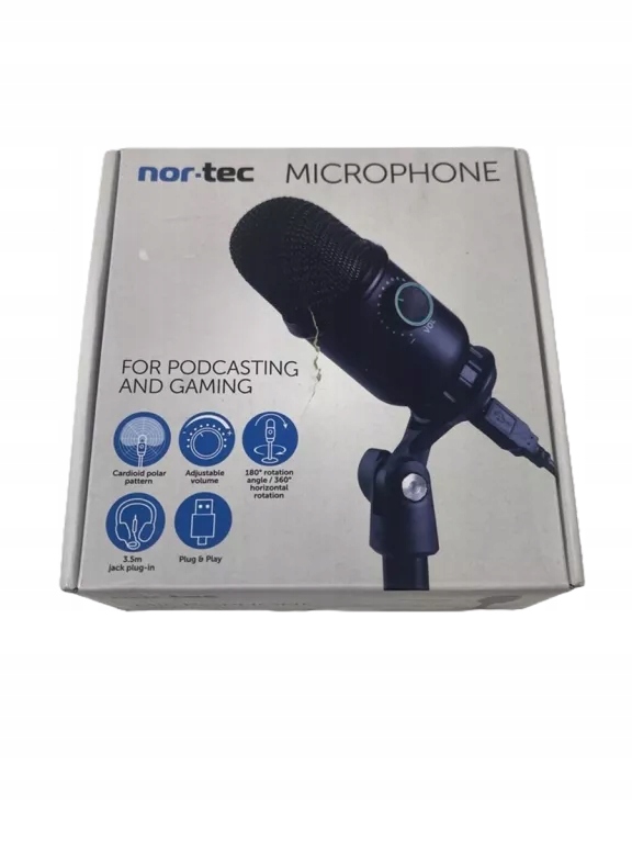 MIKROFON NOR-TEC 30 HZ–18 KHZ USB LED