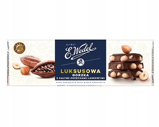 Czekolada Luksusowa Gorz. z orzechami 220g E.Wedel
