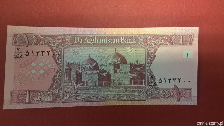 Afganistan - 1 Afgani z bankowej paczki dla WOŚP
