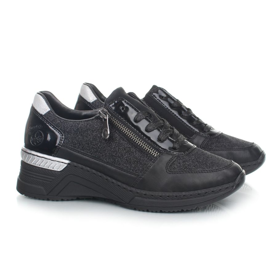 Sneakersy Rieker N4313-00 BLACK R..41 NOWOŚĆ
