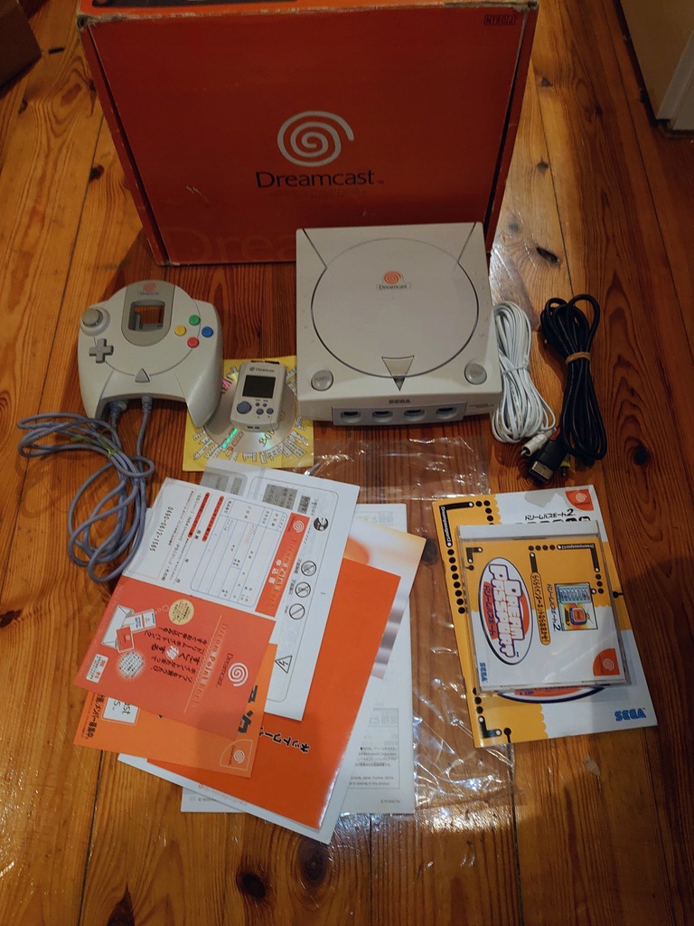 Zesaw Box Dreamcast pad VMU 230v czyta wypalone CD