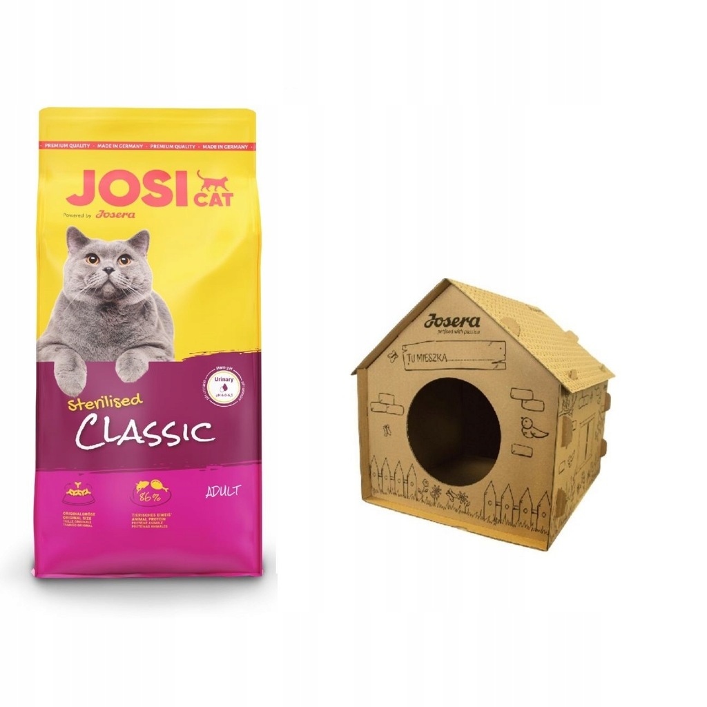 JOSERA Josicat Sterilised 18 kg + Tekturowy Domek