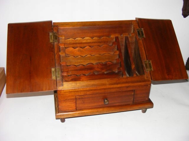 masywny stary listownik biurnik zamykany K06818