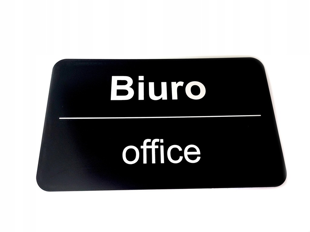 TABLICZKA BIURO - OFFICE - czarna