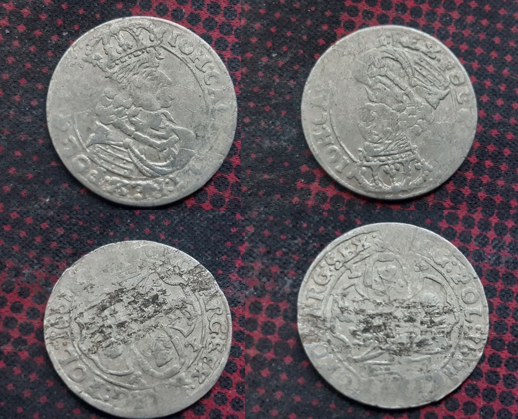 Szóstak Jan Kazimierz 1661r R - rzadszy