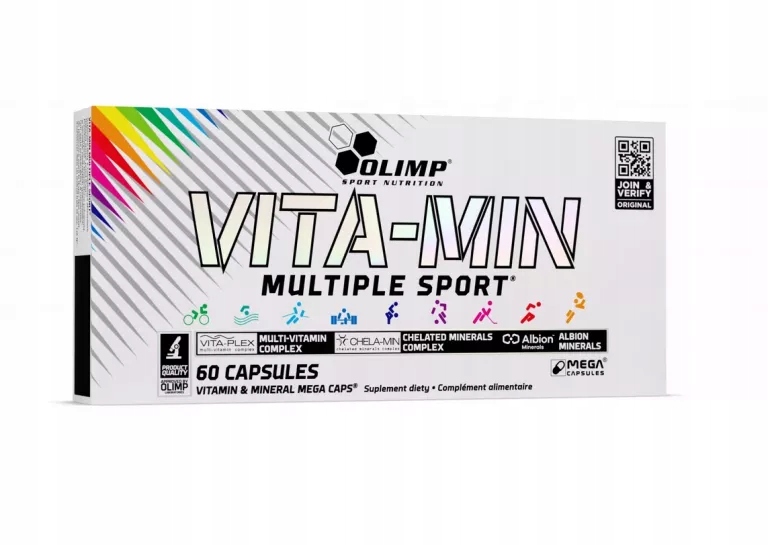 OLIMP VITA-MIN 60KAPS MULTIPLE SPORT WITAMINY MAGNEZ MINERAŁY D3 POTAS ZN