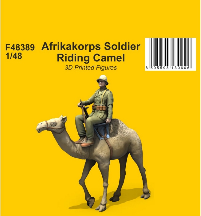 Afrikakorps Soldier Riding Camel 3D CMK F48389 1/48