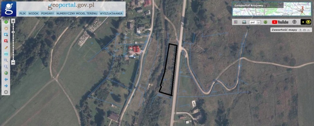 Działka, Krościenko, Ustrzyki Dolne (gm.), 2600 m²