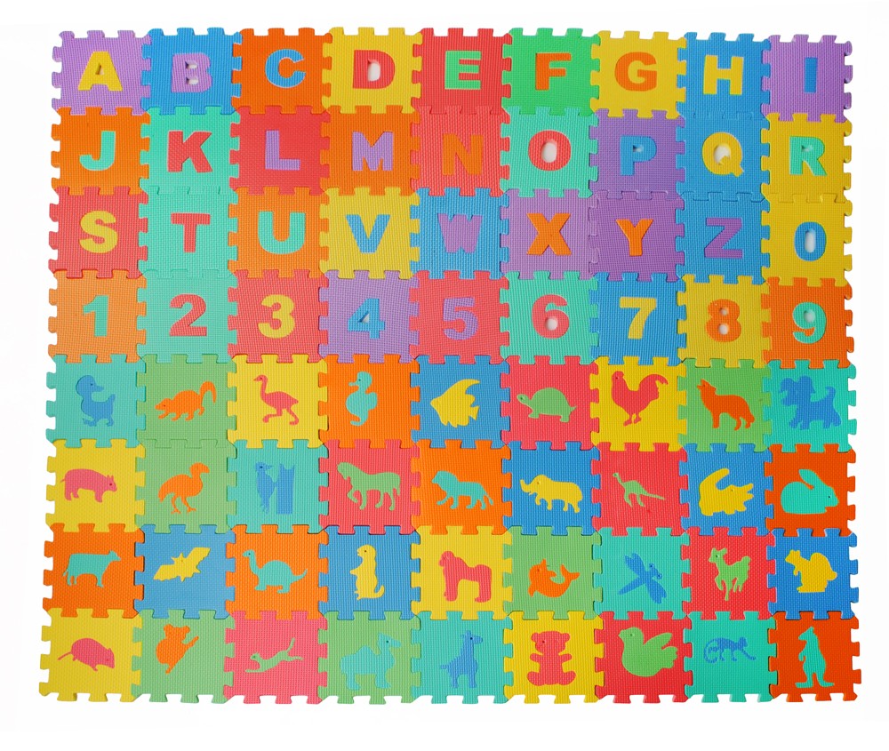Купить Пенопластовый коврик-пазл с буквами и цифрами для детей 72 шт.: отзывы, фото, характеристики в интерне-магазине Aredi.ru