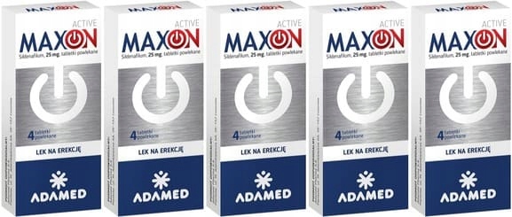 Zestaw Maxon Active 25mg 5 opakowań po 4 tabletki