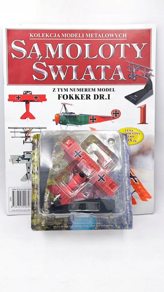 Samolot Fokker DR.I 1917 Samoloty Świata 1:72 #1 Amercom