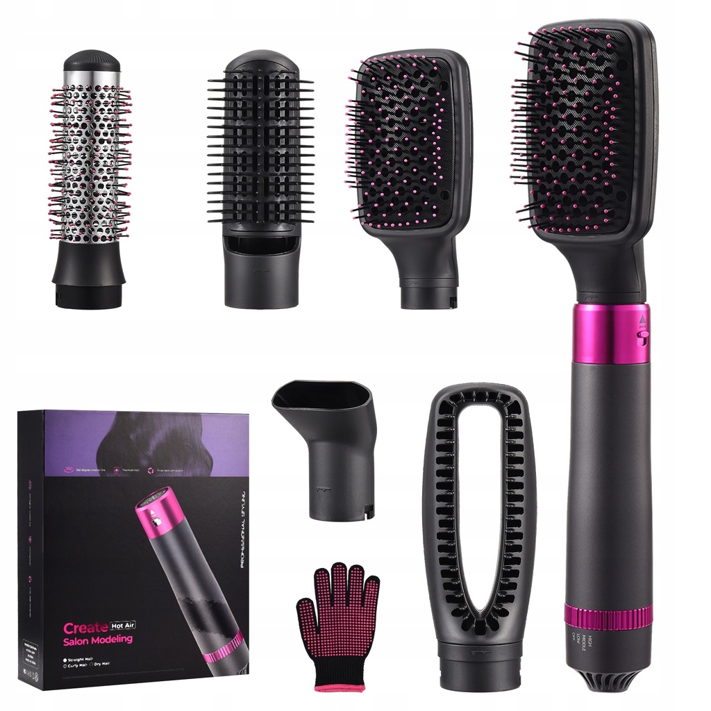 Hair Comb XD-2501 Euro Gauge 5 in 1 Hot Air Comb