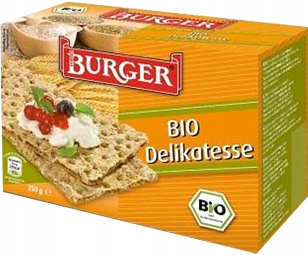 PIECZYWO CHRUPKIE ŻYTNIE RAZOWE BIO 250 g - BURGER