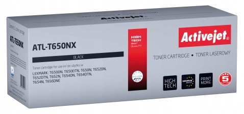 Toner Activejet ATL-T650NX do drukarek Lexmark; Zamiennik LEXMARK T650H11E;