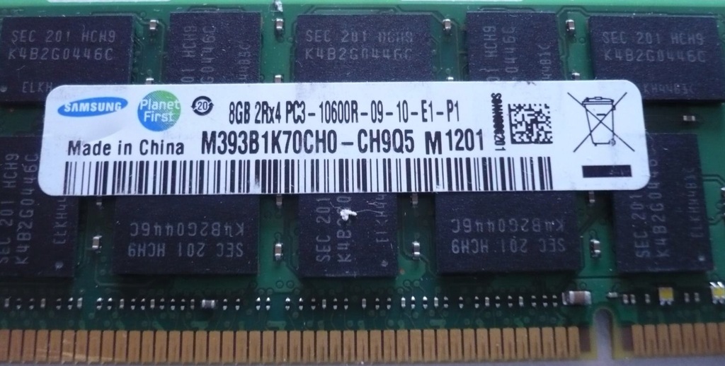 Samsung M393B1K70CH0-CH9Q5 8GB PC3 10600R serwer