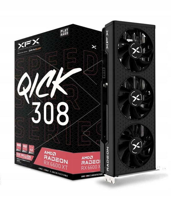 Купить Видеокарта XFX QICK 308 Radeon RX 6600 XT 8 ГБ: отзывы, фото, характеристики в интерне-магазине Aredi.ru