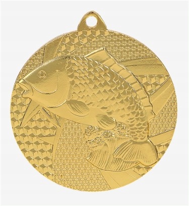 Medal fi50mm ryba karp wędkarstwo wstążka nadruk