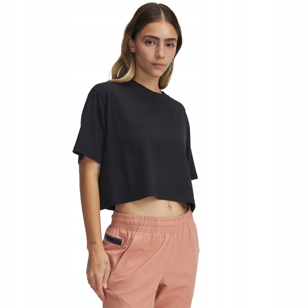Damski t-shirt crop-top Under Armour UA Rival SS - czarny