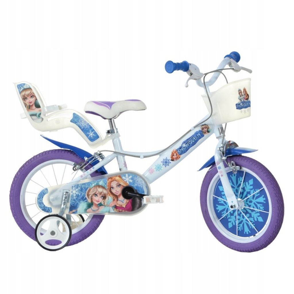 Rowerek Rower Dziecięcy dla Dzieci Dziewczynki z Bocznymi Kółkami DINO