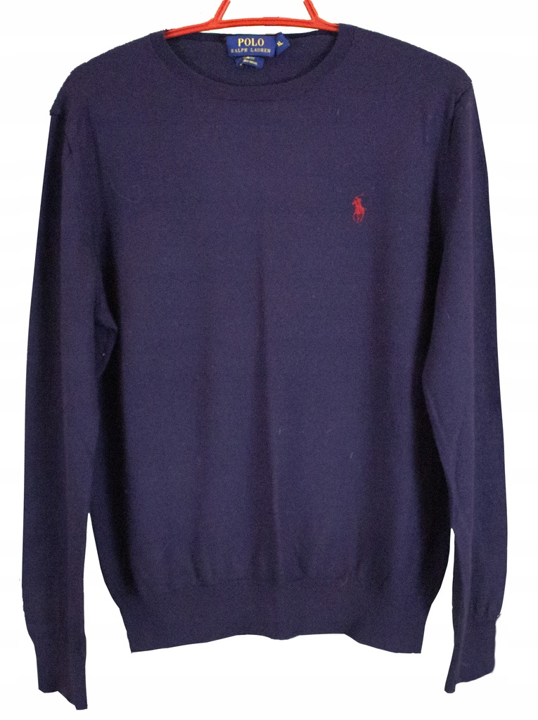 SWETER RALPH LAUREN M - granatowy