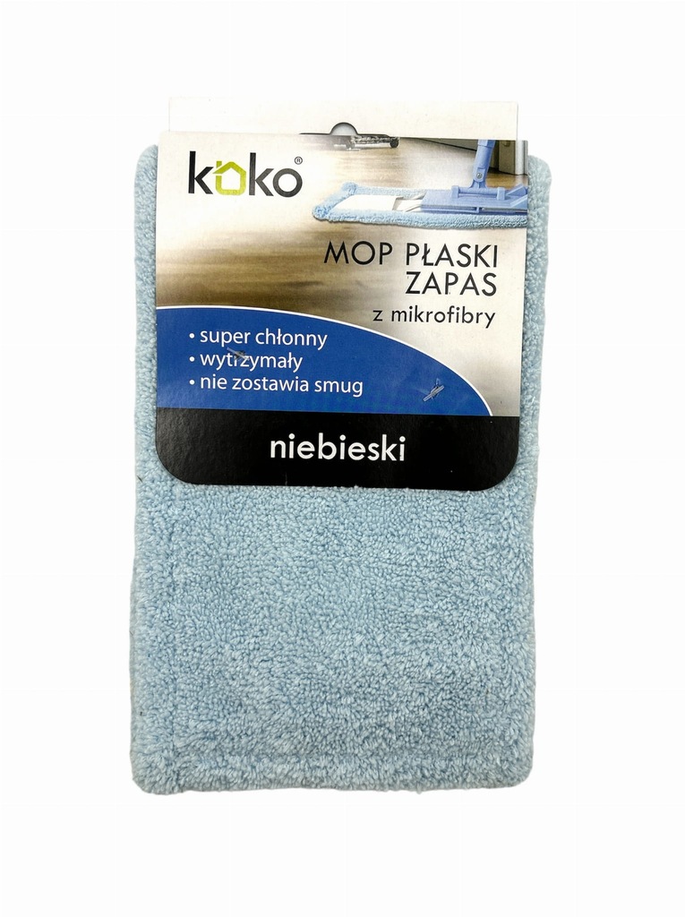 KOKO Mop płaski z mikrofibry Zapas NIEBIESKI