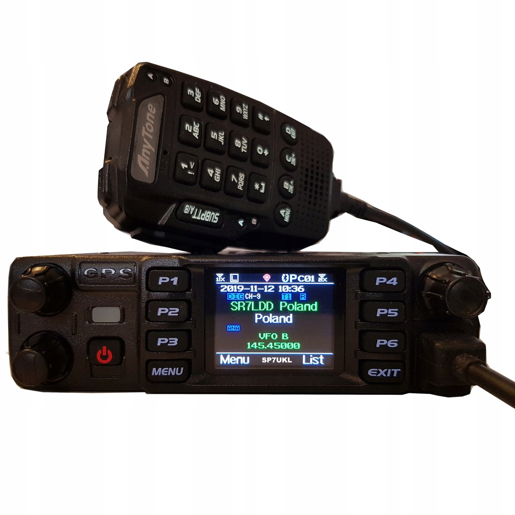 AnyTone AT-D578UV duobander samochodowy DMR/FM GPS