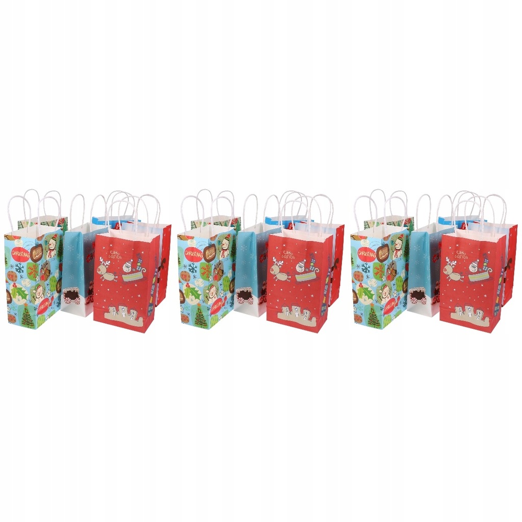 Color Paper Bags Christmas Tote Cartoon Gift