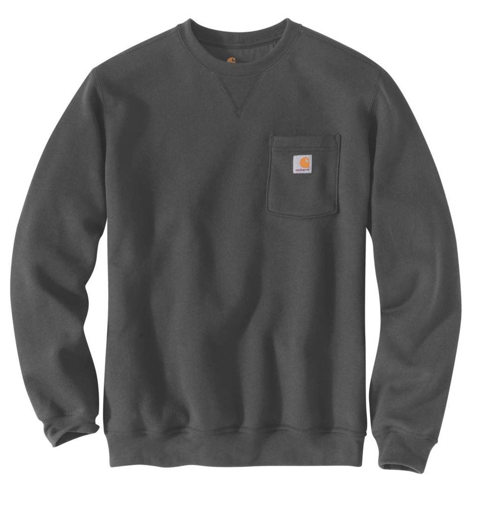 CARHARTT BLUZA CREWNECK POCKET CIEMNO SZARA XL