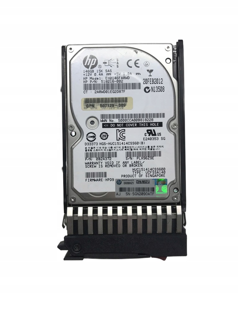 DYSK TWARDY HP 512547B21 146 SAS 3,5"