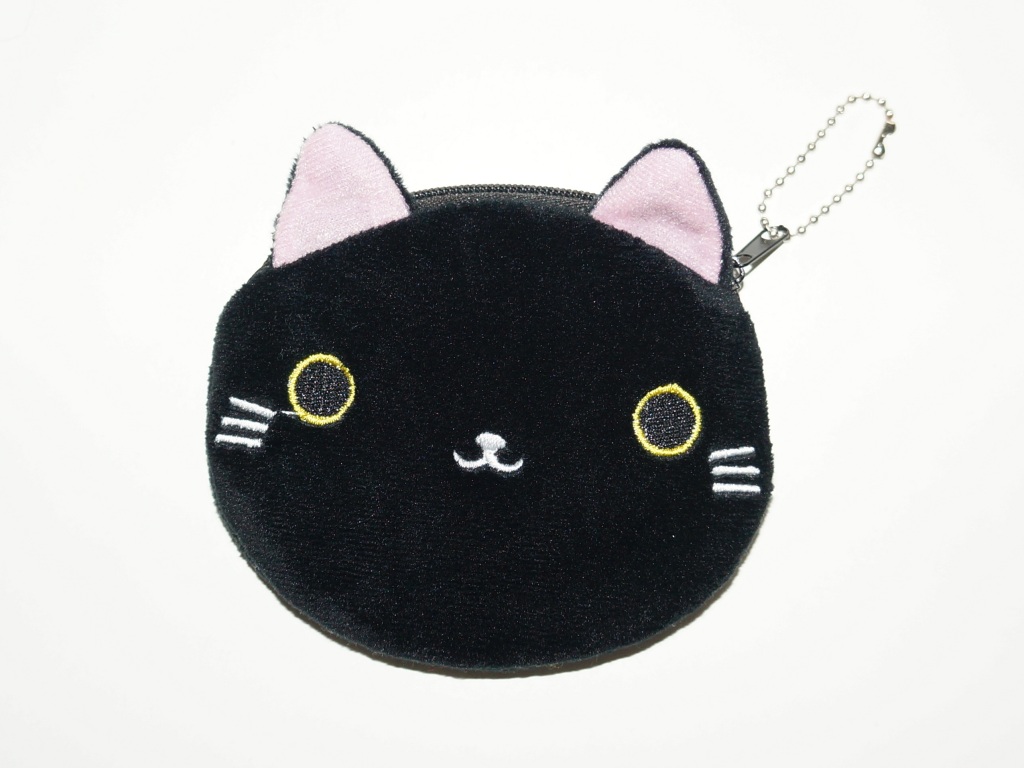 Nowy pluszowy portfelik - kot, kotek - czarny