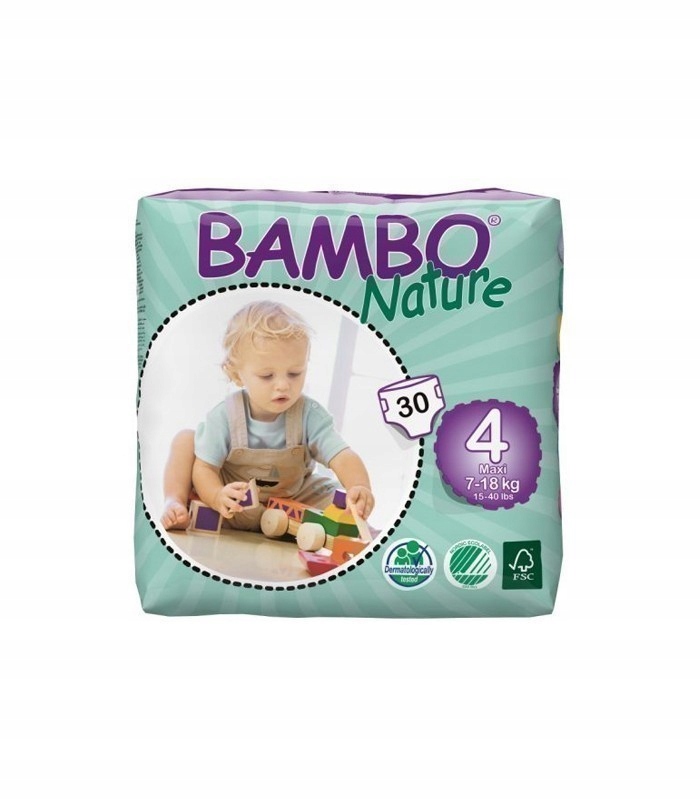 Eko pieluszki Bambo Nature (4) Maxi 30 szt 7-18 kg