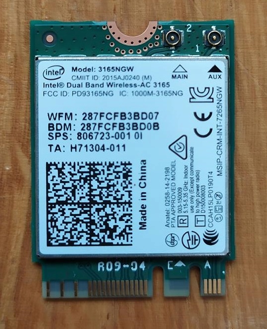 INTEL 3165NGW WIFI karta sieciowa Dual Band - 9096515393 - oficjalne ...