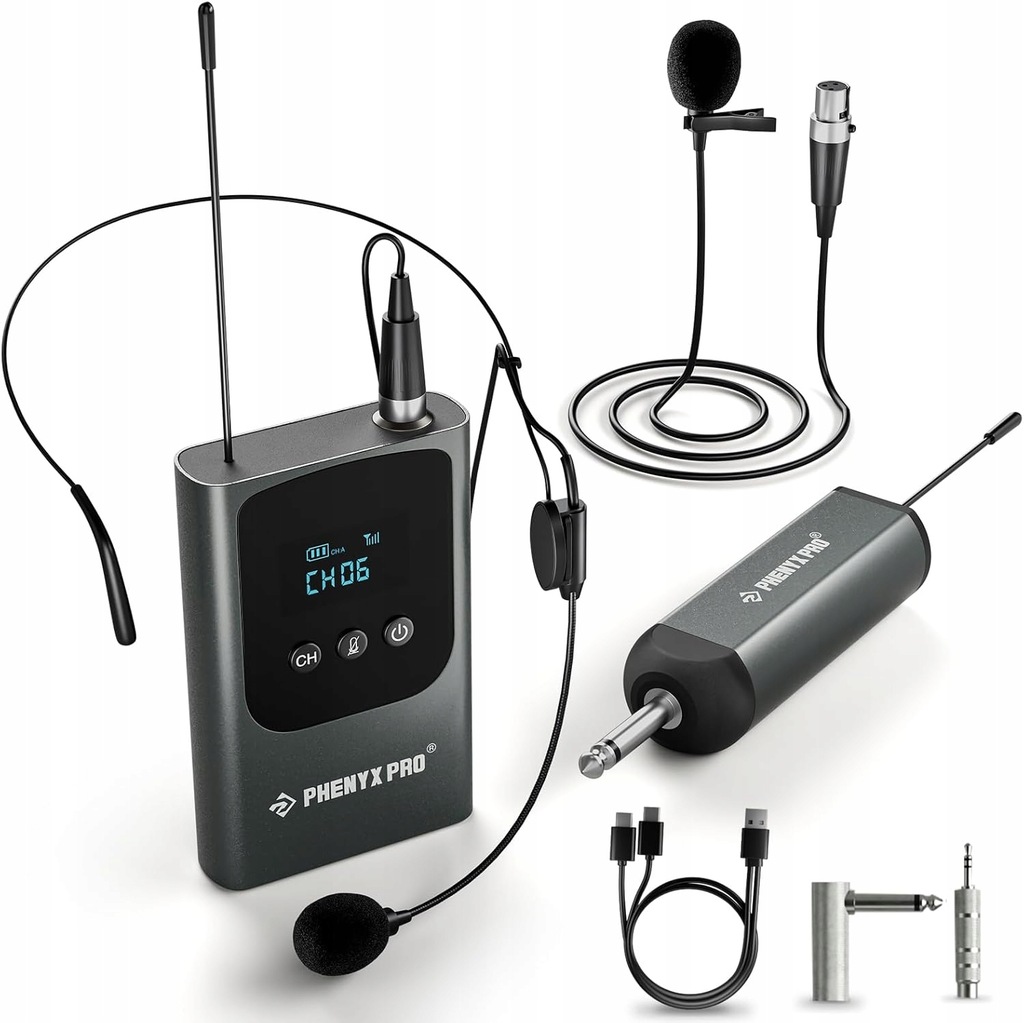 Pojedynczy cyfrowy system mikrofonowy bezprzewodowy Phenyx Pro