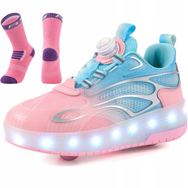 SWIECACE BUTOROLKI BUTY Z ROLKAMI LED ROLKI WROTKI