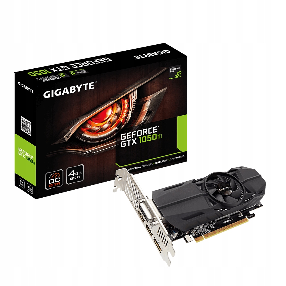 OUTLET Karta graficzna Gigabyte GeForce GTX 1050 Ti Low Profile OC 4G GDDR5