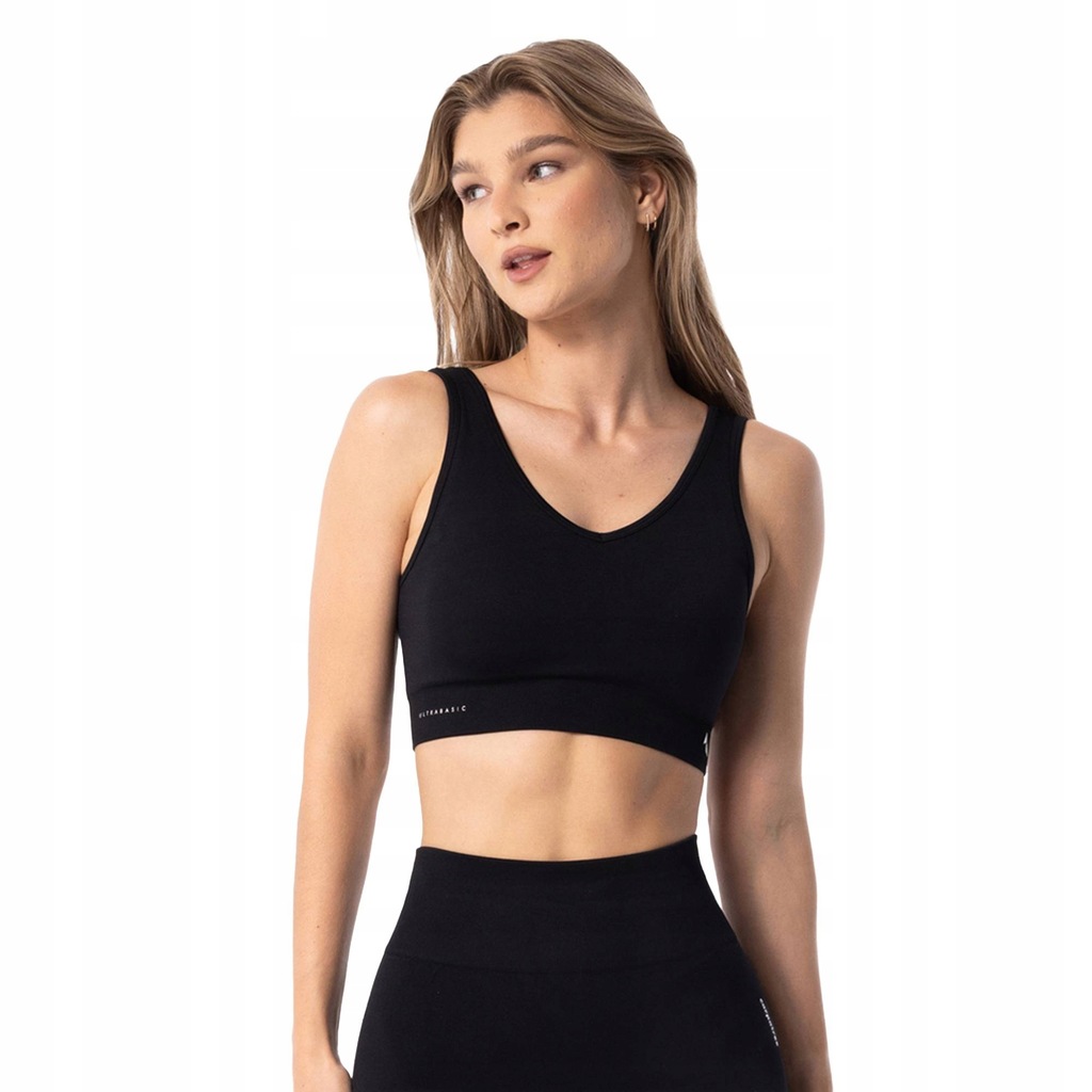Biustonosz treningowy Carpatree Simply Seamless pure black XL