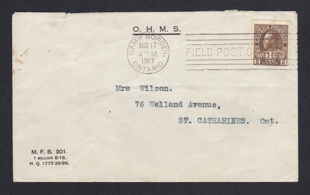 1917 Armia Hallera camp Borden wirnik c.a.