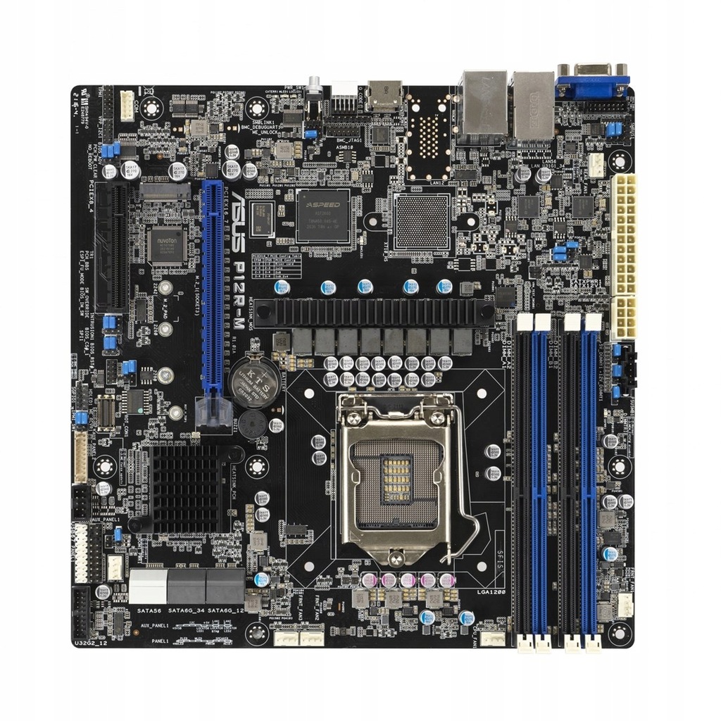 Płyta Serwerowa ASUS P12R-M LGA-1200,C252, 4*DIMM, 1*PCIe x8 slot, 1*PCIe 1