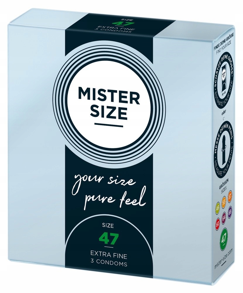 Prezerwatywy 47mm 3 szt. Mister Size